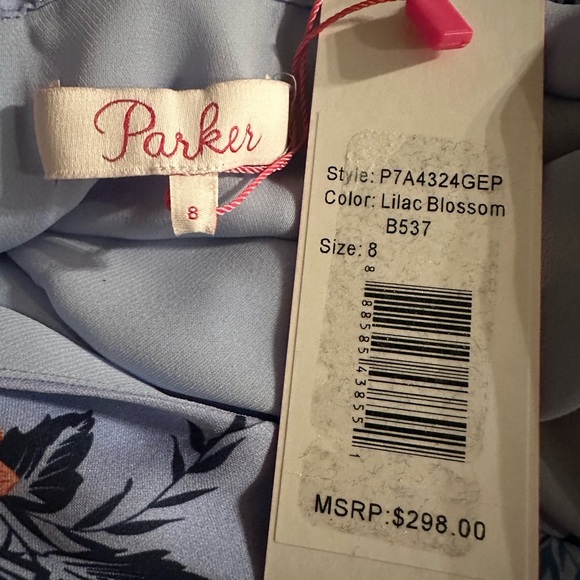 Parker Natalie Floral Fit-and-Flare Dress size 8 - Picture 9 of 12